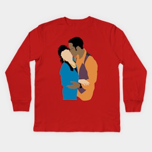 its a different world flat kiss Kids Long Sleeve T-Shirt